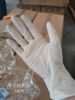 white nitrle  gloves